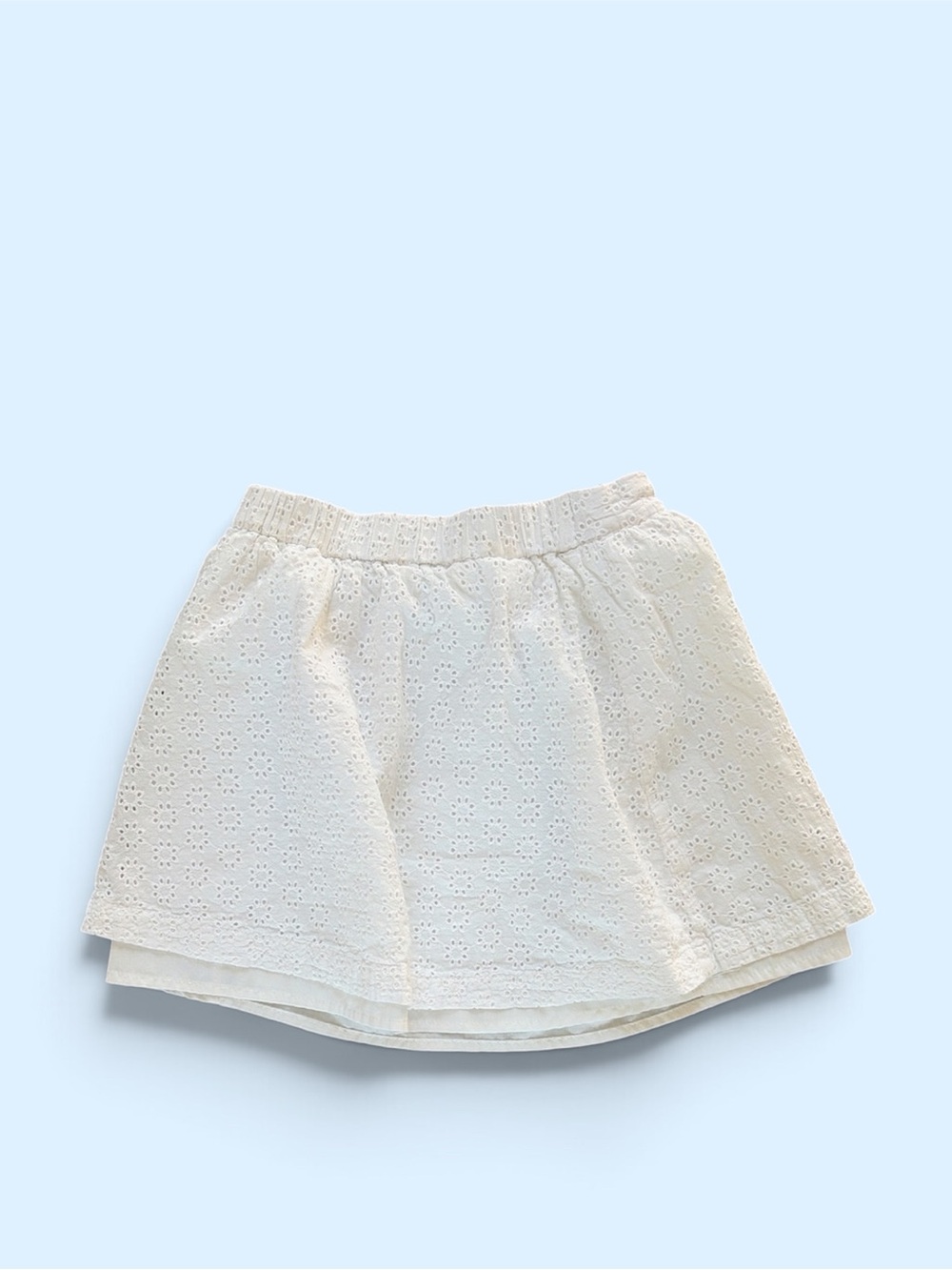Copper Key White Cotton Eyelet Skirt Girls Size S
